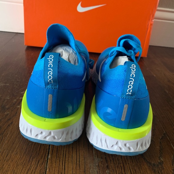 Nike Epic React Flyknit Mens Blue new in box shoes - Picture 5 of 6